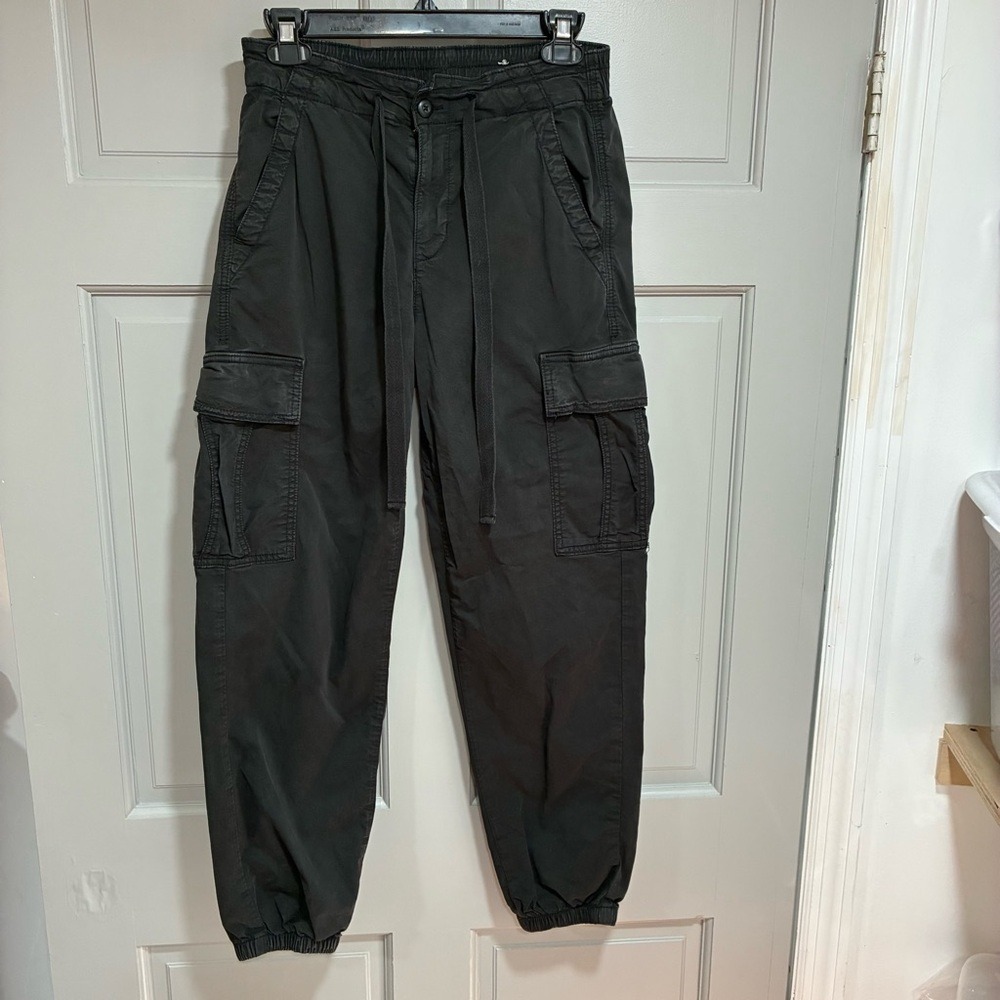 American Eagle Women Jogger Pants 4‎ Black Cargo gopcore y2k style 90s utility